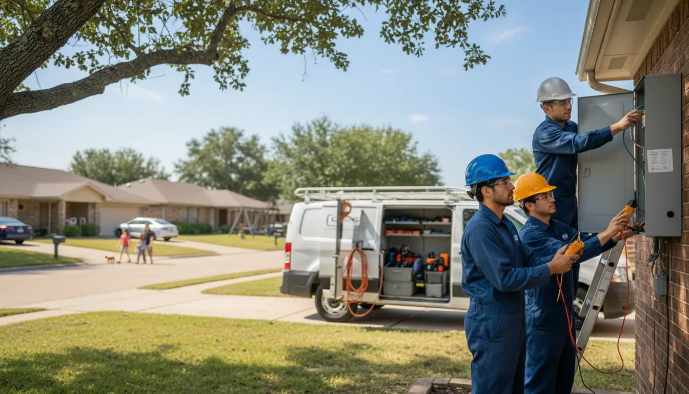 Certified electrician providing emergency electrical services in Vera, OK